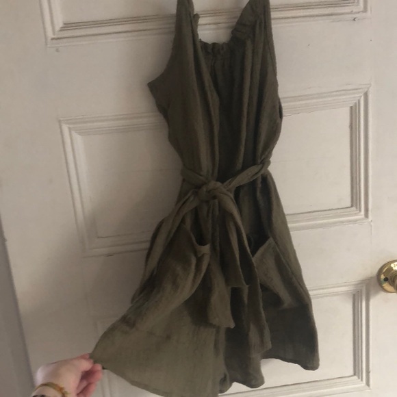 SHEIN green romper with pockets